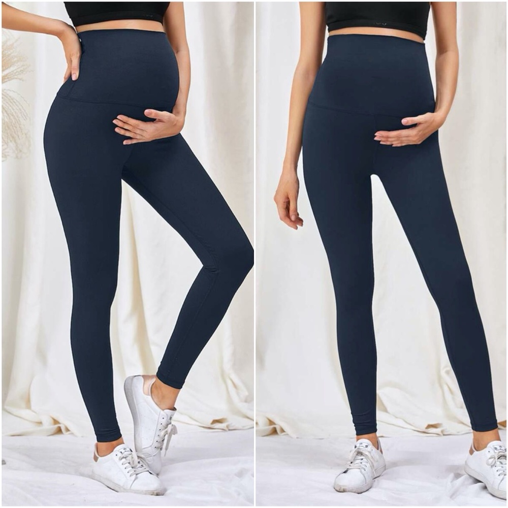 Maternity stretchy lounge yoga athletic leggings - Picture 3 of 7